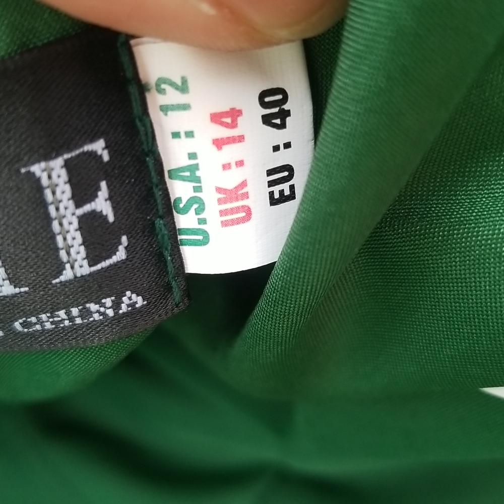 Emerald Green Rouched Cocktail Dress - Picture 5 of 6